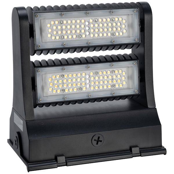 60 watt 100/277 volt CCT Selectable Black Rotatable Dimmable LED Wallpack 2