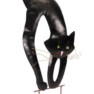 Black Cat Sunset Vista Designs Sculpture Stake 2
