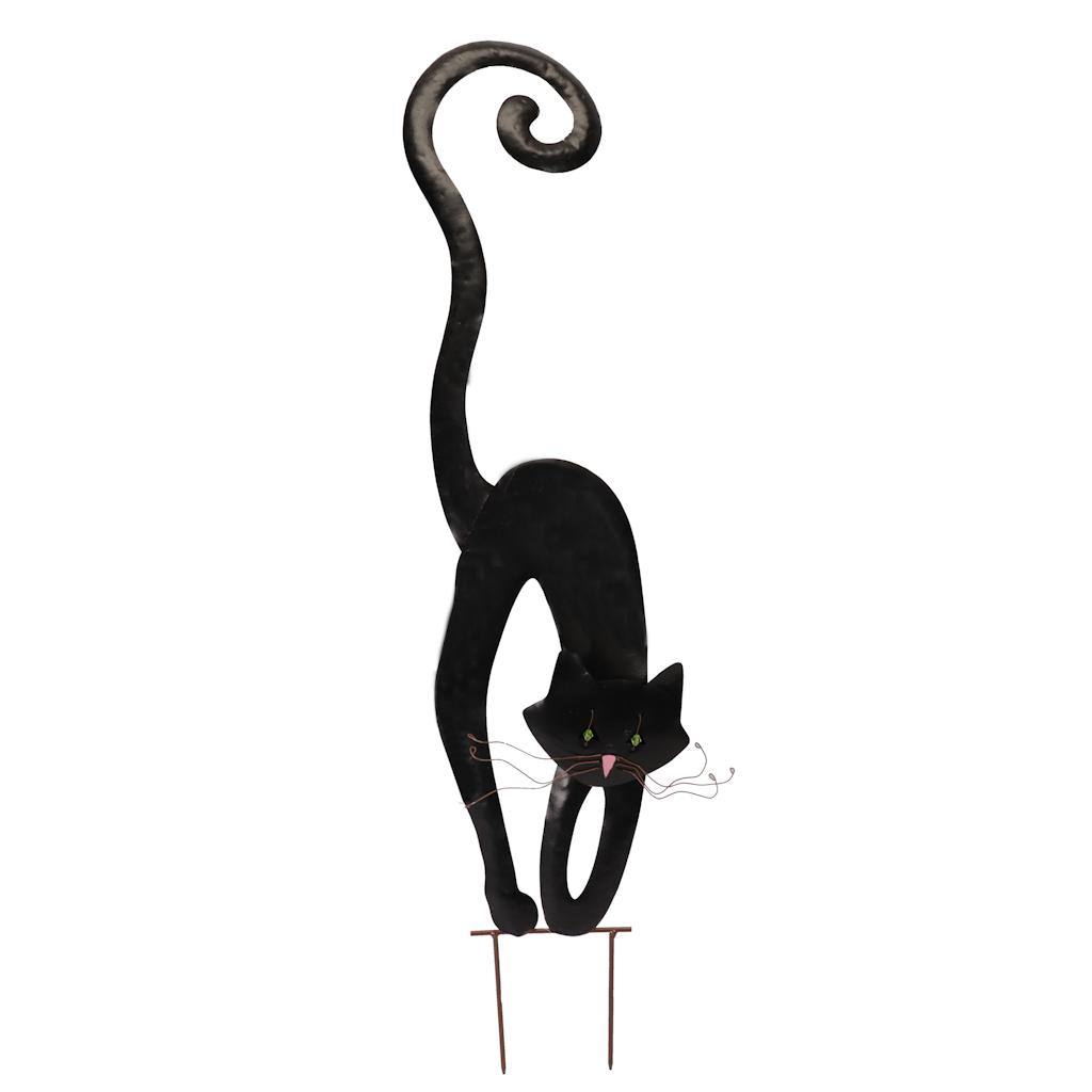 Black Cat Sunset Vista Designs Sculpture Stake 1