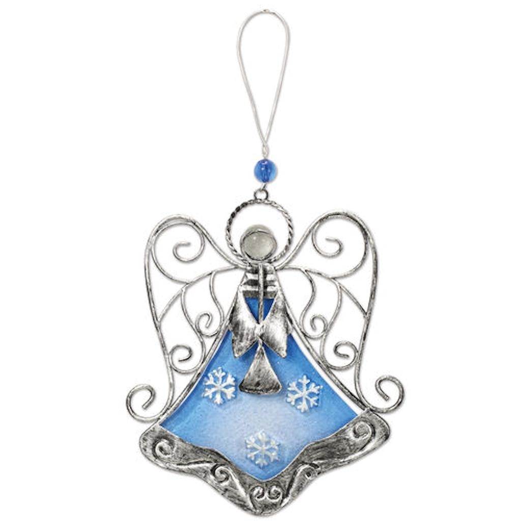 10" Angel Metal and Glass Ornament 1