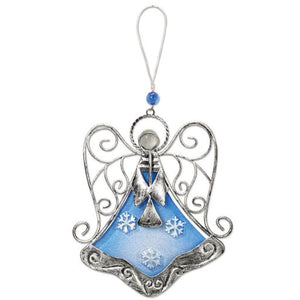 10" Angel Metal and Glass Ornament 1