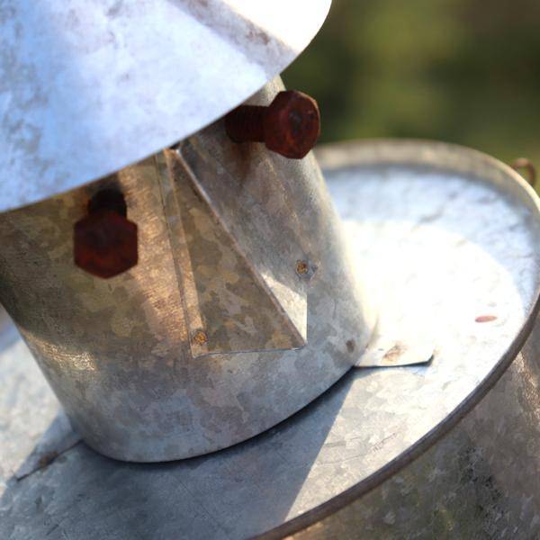 26" Silver Tin Man Hanging Buddy Figurine 3