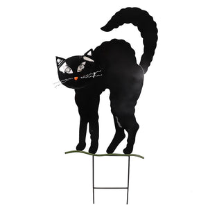 Black Cat Sunset Vista Designs Fall Stake 1