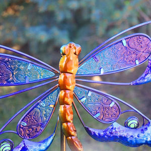 Dragonfly Sunset Vista Designs Stake 2