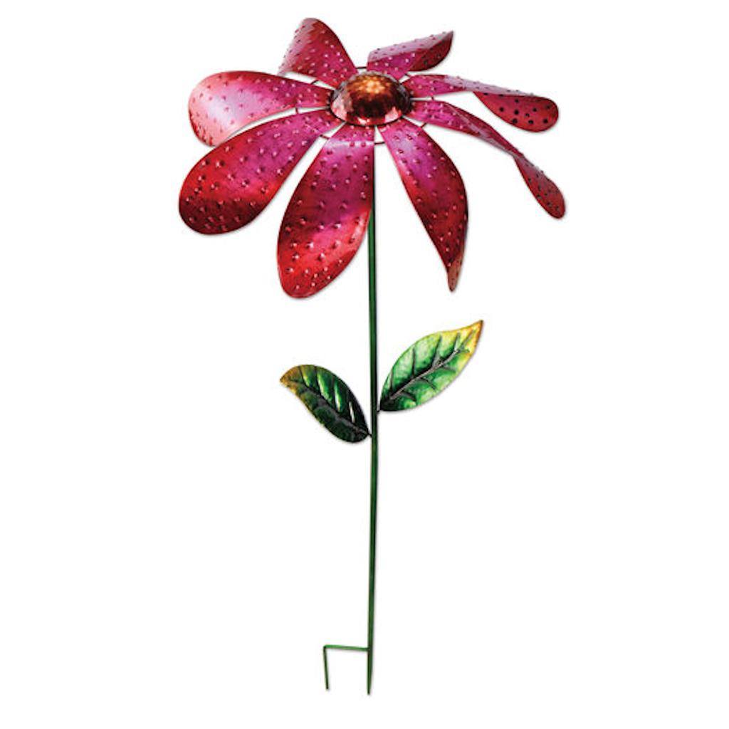 48" Daisy Pink Wind Spinner 1