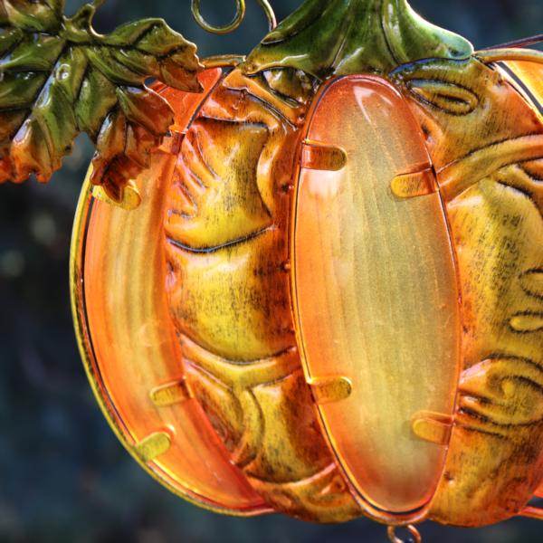 24" Orange Pumpkin Dangler Garden Bell 2