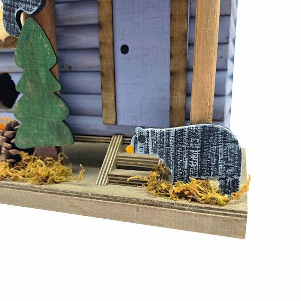 8.75" Brown Bear Creek Lodge Bird House 2