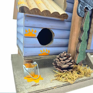 8.75" Brown Bear Creek Lodge Bird House 3