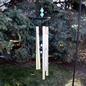 34" Tranquil Blue Gem Stone Chime Wind Chime 2