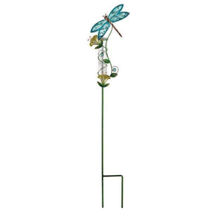 Dragonfly Rain Gauge Garden Stake 4