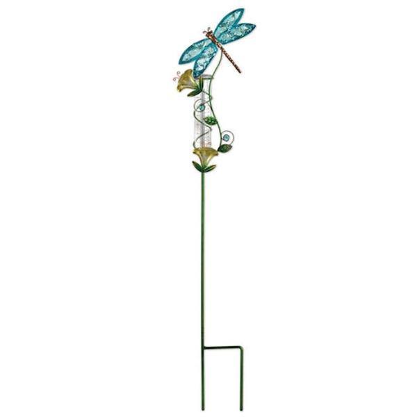 Dragonfly Rain Gauge Garden Stake 4