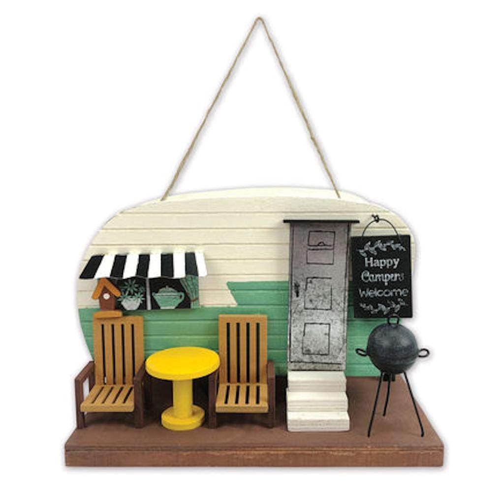 9.5" Multi-Color Camper Bird House 1