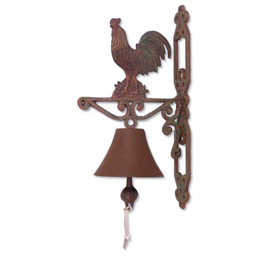 14" Cast Iron Rooster Bell 1