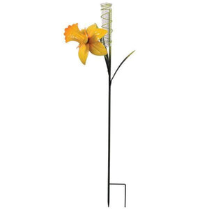 Daffodil Rain Gauge Garden Stake 3