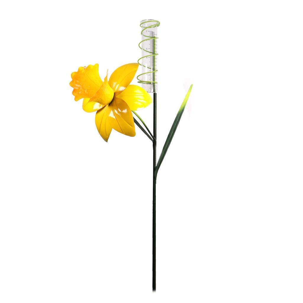 Daffodil Rain Gauge Garden Stake 1