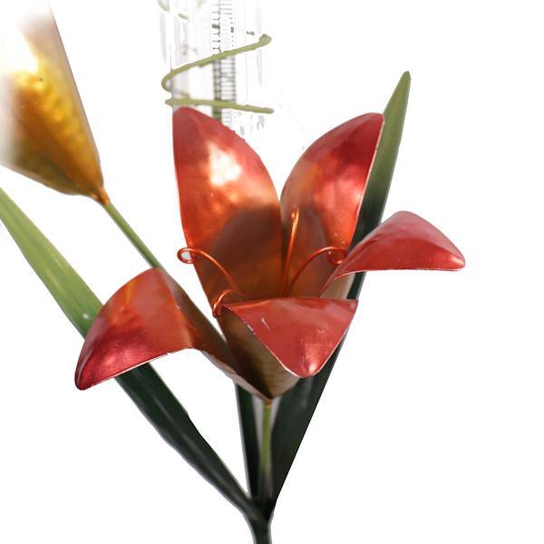 Tiger Lily Rain Gauge Garden Stake 2