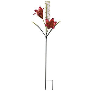 Tiger Lily Rain Gauge Garden Stake 3