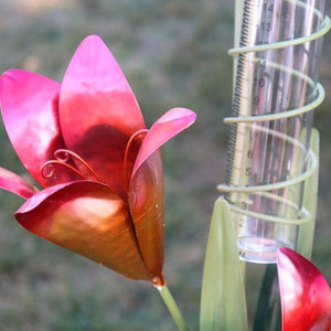 Tiger Lily Rain Gauge Garden Stake 4