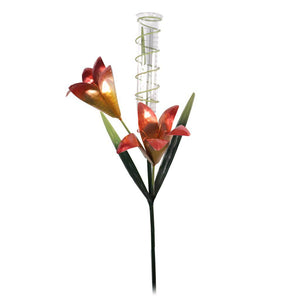 Tiger Lily Rain Gauge Garden Stake 1