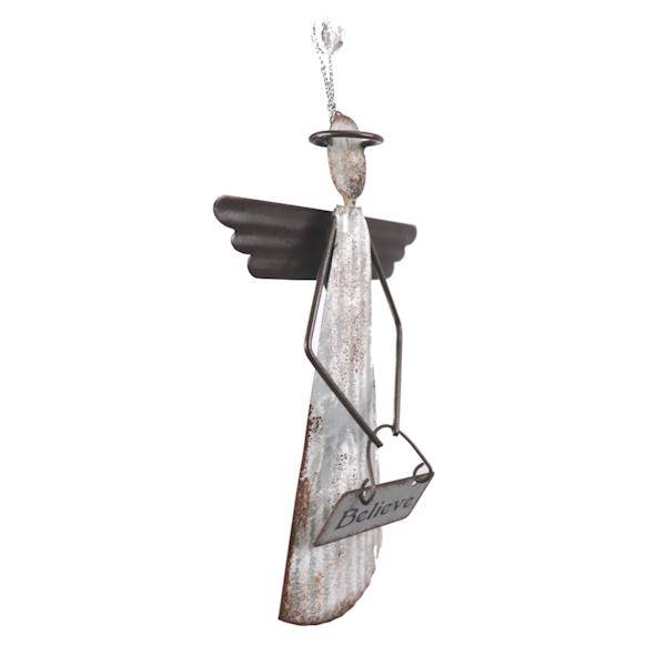 11" Silver Angel Ornament 2