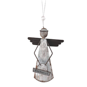 11" Silver Angel Ornament 1