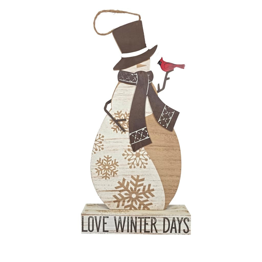 Wood Snowman  Sunset Vista Designs Figurine 1
