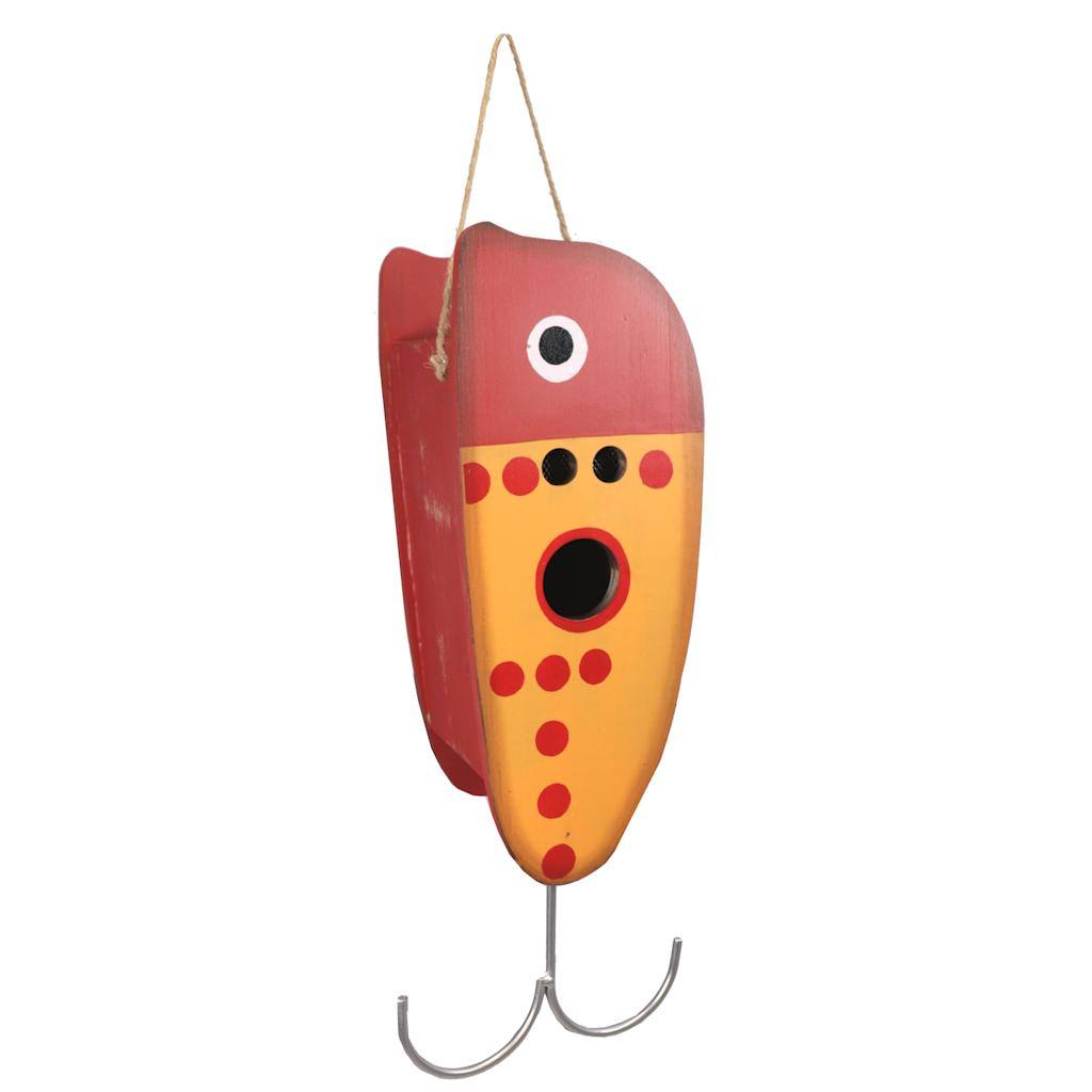 17.75" Red Vintage Lure Bird House 1