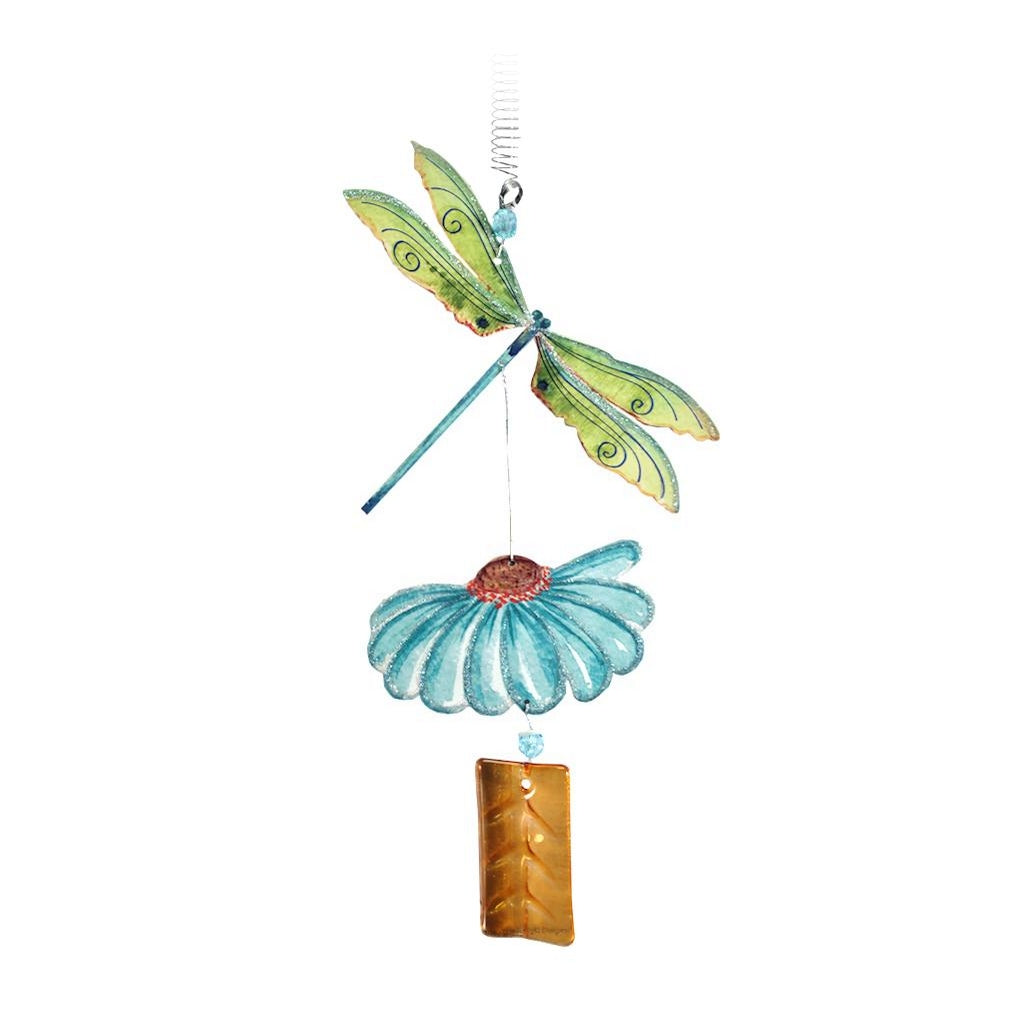 11" Blue Dragonfly with a Flower Bouncy 1
