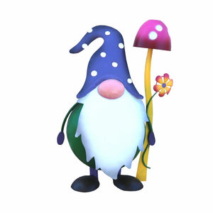 16.5" Solar Purple Hat Gnome Porch Sitter 1