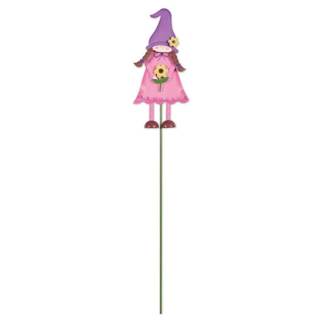 Pink Lady Gnome Sunset Vista Designs Stake 1