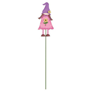 Pink Lady Gnome Sunset Vista Designs Stake 1