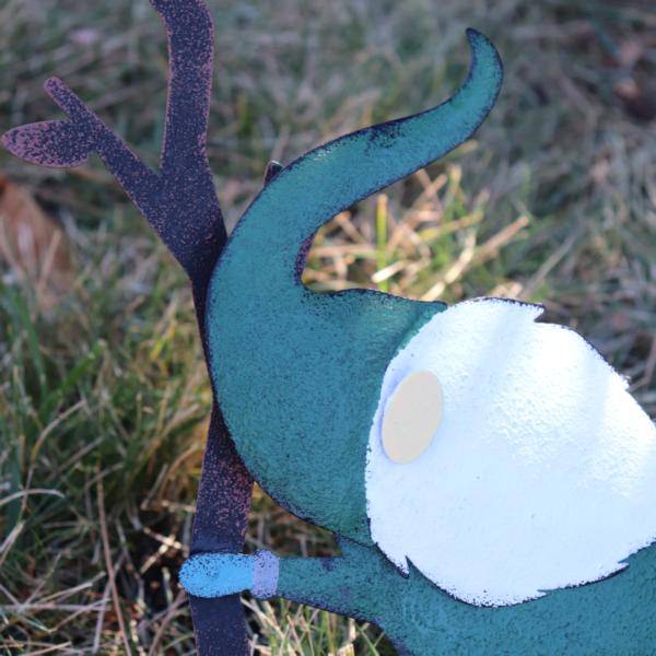 12.25" Green Gnome Fence Post Décor 2