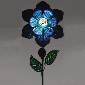 44" Solar Blue Coil Flower Sunset Vista Designs Stake 4