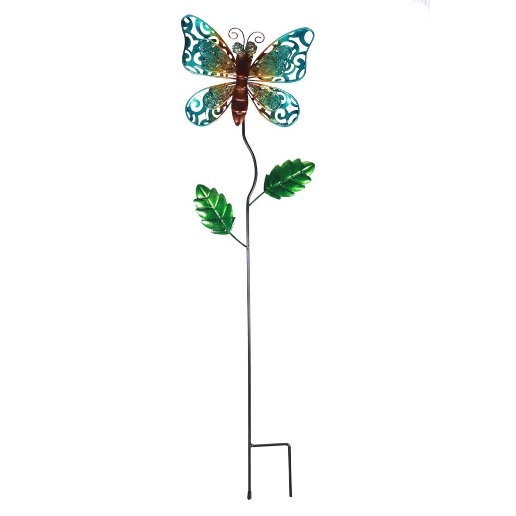 Green Butterfly Sunset Vista Designs Stake 1