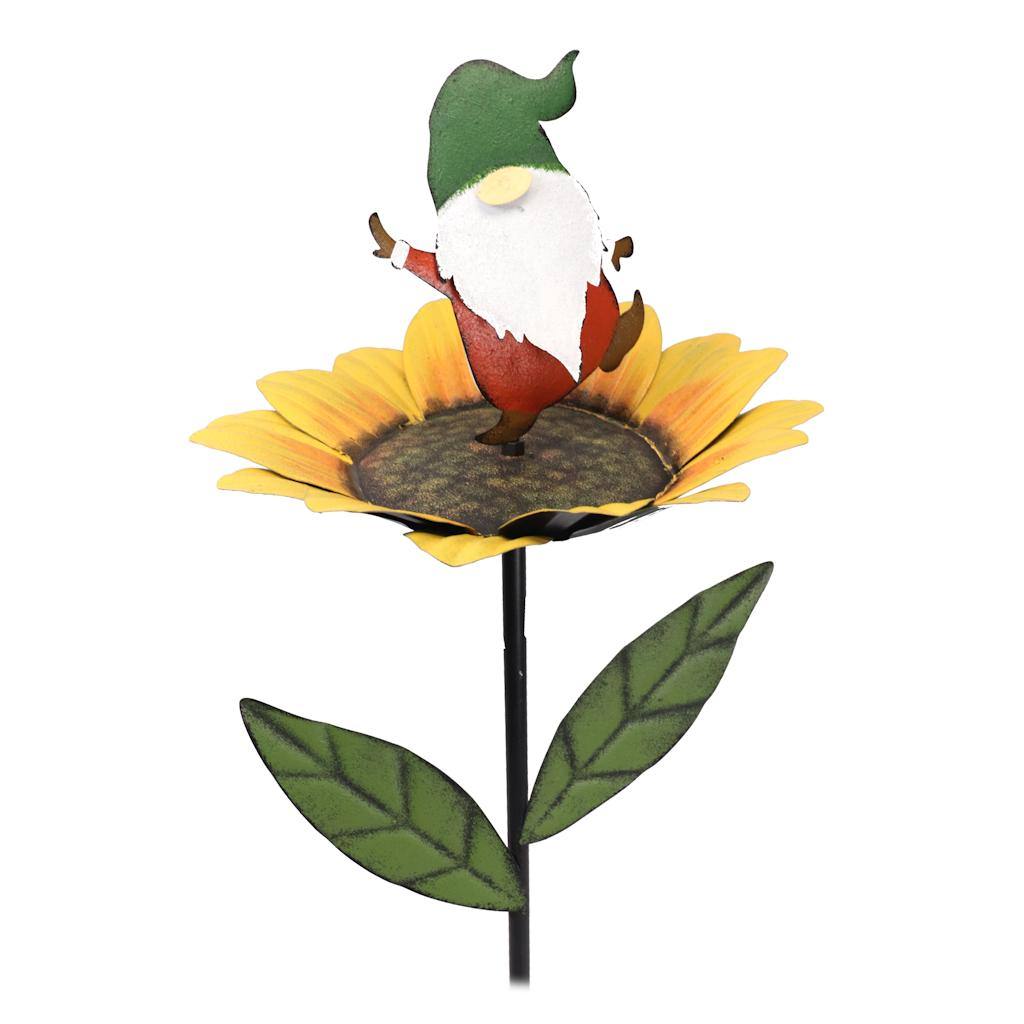 Gnome on a Sunflower Sunset Vista Designs Stake 1