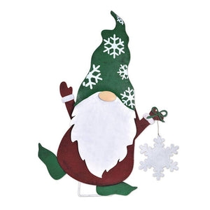 Green/Red Snowflake Gnome Sunset Vista Designs Figurine 1