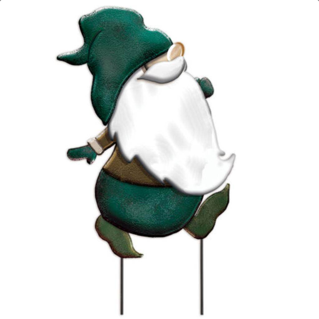 24.4" Gnome with Bird Low Garden Stake 1