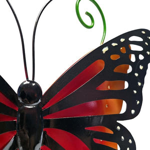 17" Orange Butterfly Solar Decor 2