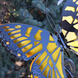 52" Yellow Butterfly Solar Stake 2