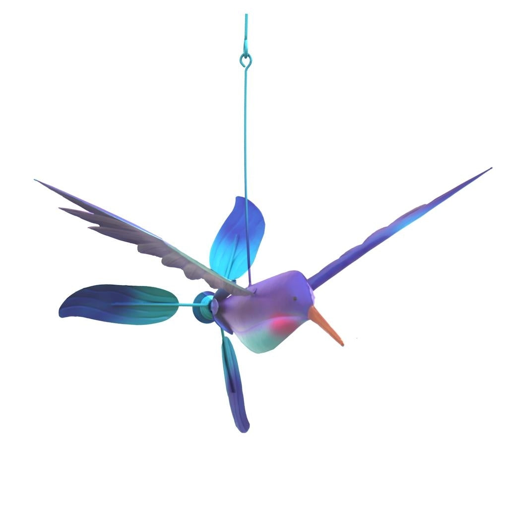18" Blue Hummingbird Spinner 1