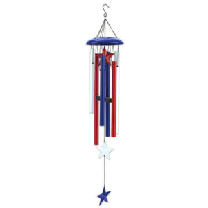 36" Americana Red/White/Blue Star Wind Chime 1