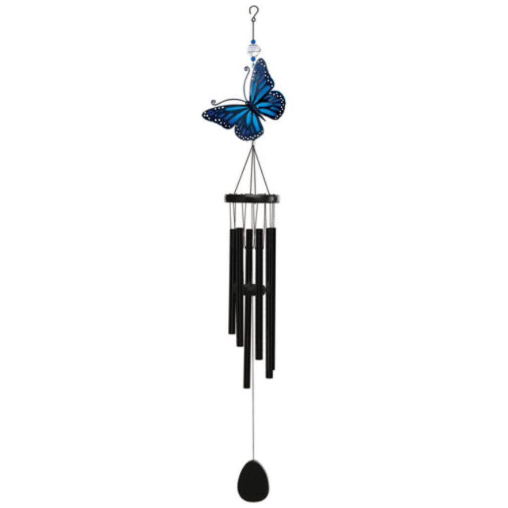 32" Blue Butterfly Wind Chime 1