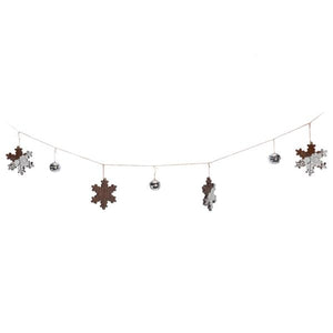 72" Rustic Snowflake Garland 2