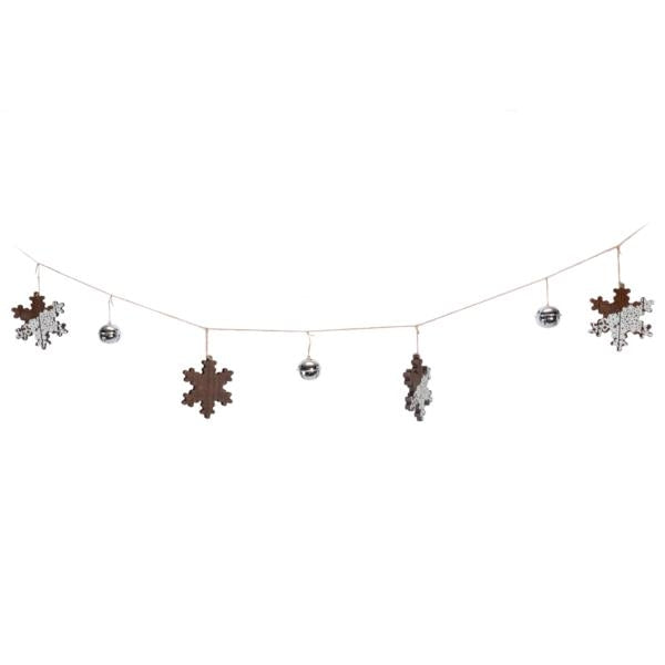 72" Rustic Snowflake Garland 2
