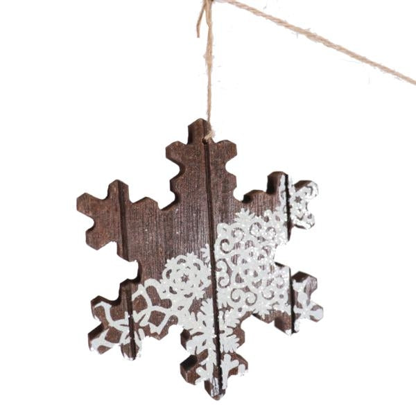 72" Rustic Snowflake Garland 3