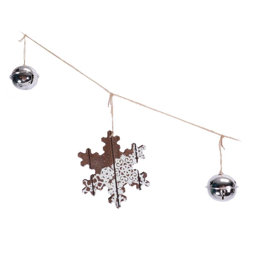 72" Rustic Snowflake Garland 1
