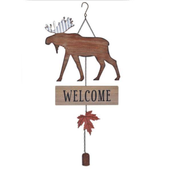 26" Moose Welcome Hanging Sign 1