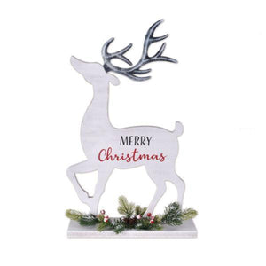 11" Reindeer Merry Christmas Tabletop Sign 1