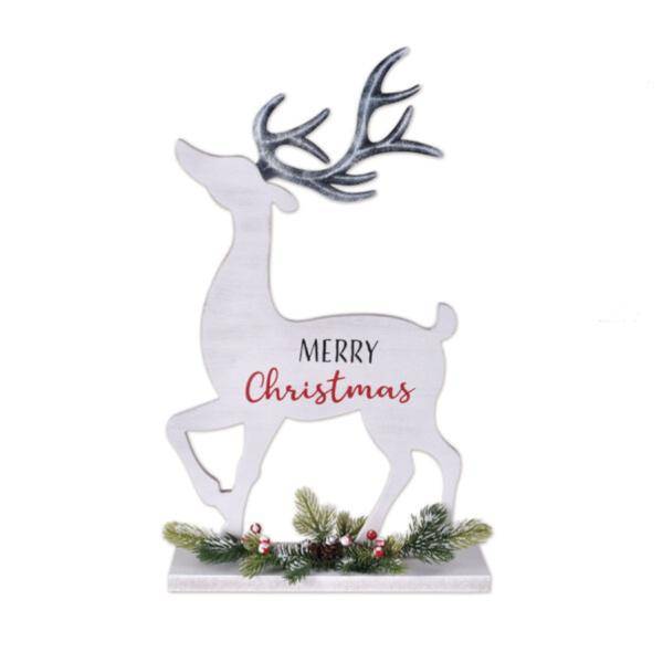 11" Reindeer Merry Christmas Tabletop Sign 1