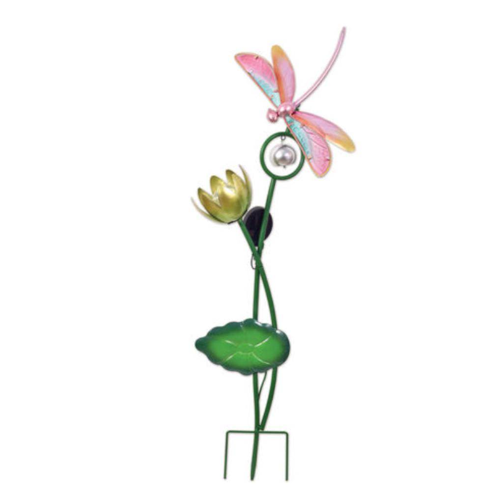 32" Orange Dragonfly Garden Stake 1